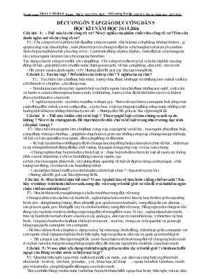 Đề cương ôn tập Giáo dục công dân 9 học kì I năm học 2015 - 2016